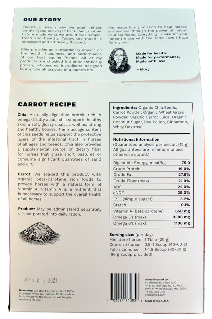Carrot Chia Omega-3 Support by StableFeed
