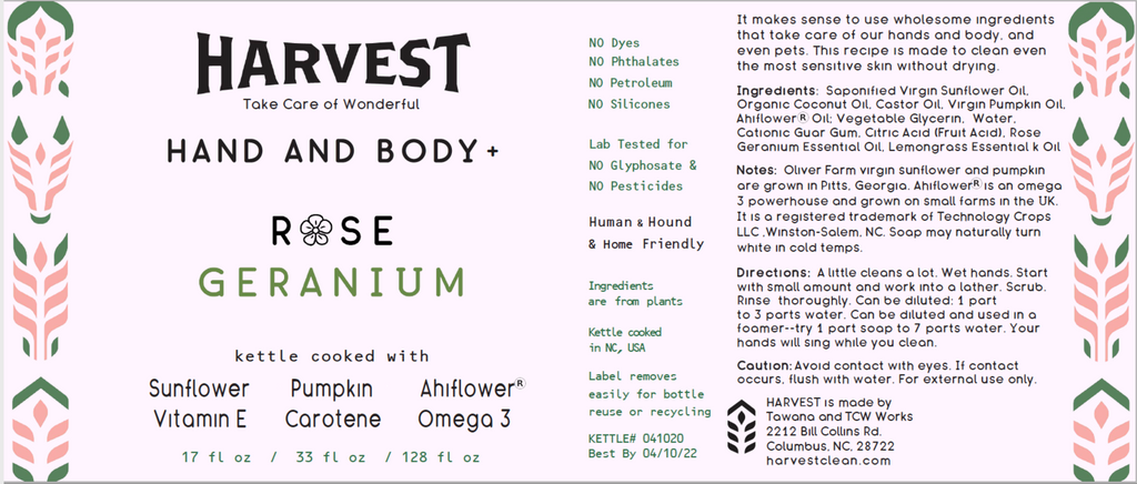 HARVEST Hand and Body+