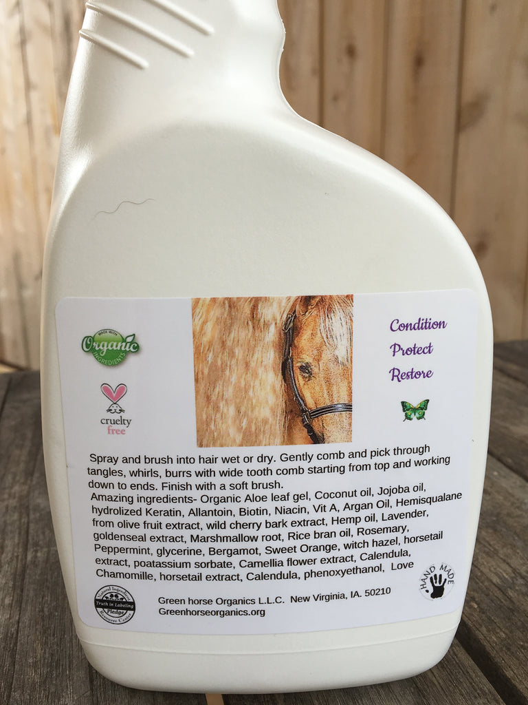 Green Horse Organics CPR Mane & Tail Detangler (24 oz Spray)