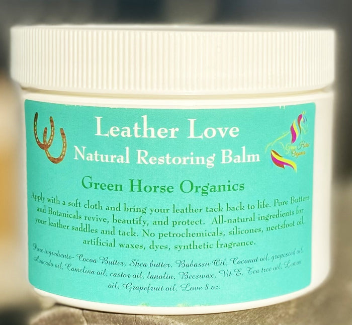 Green Horse Organics Leather Love Natural Restoring Balm (8 oz jar)
